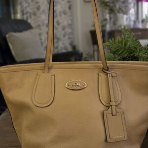 Coach Tan Leather Tote Bag